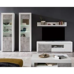 Loftscape Wohnwand Stonda VI (4-teilig) - Weiß -Wohnzimmermöbel boutique en ligne 1000314581 211209 125315000118 MOOD DETAILS P000000001000314581 mood