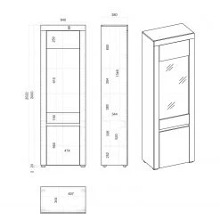 Loftscape Wohnwand Stonda II (4-teilig) - Anthrazit -Wohnzimmermöbel boutique en ligne 1000314593 211209 12532200746 SKETCH DETAILS P000000001000314593 sketch