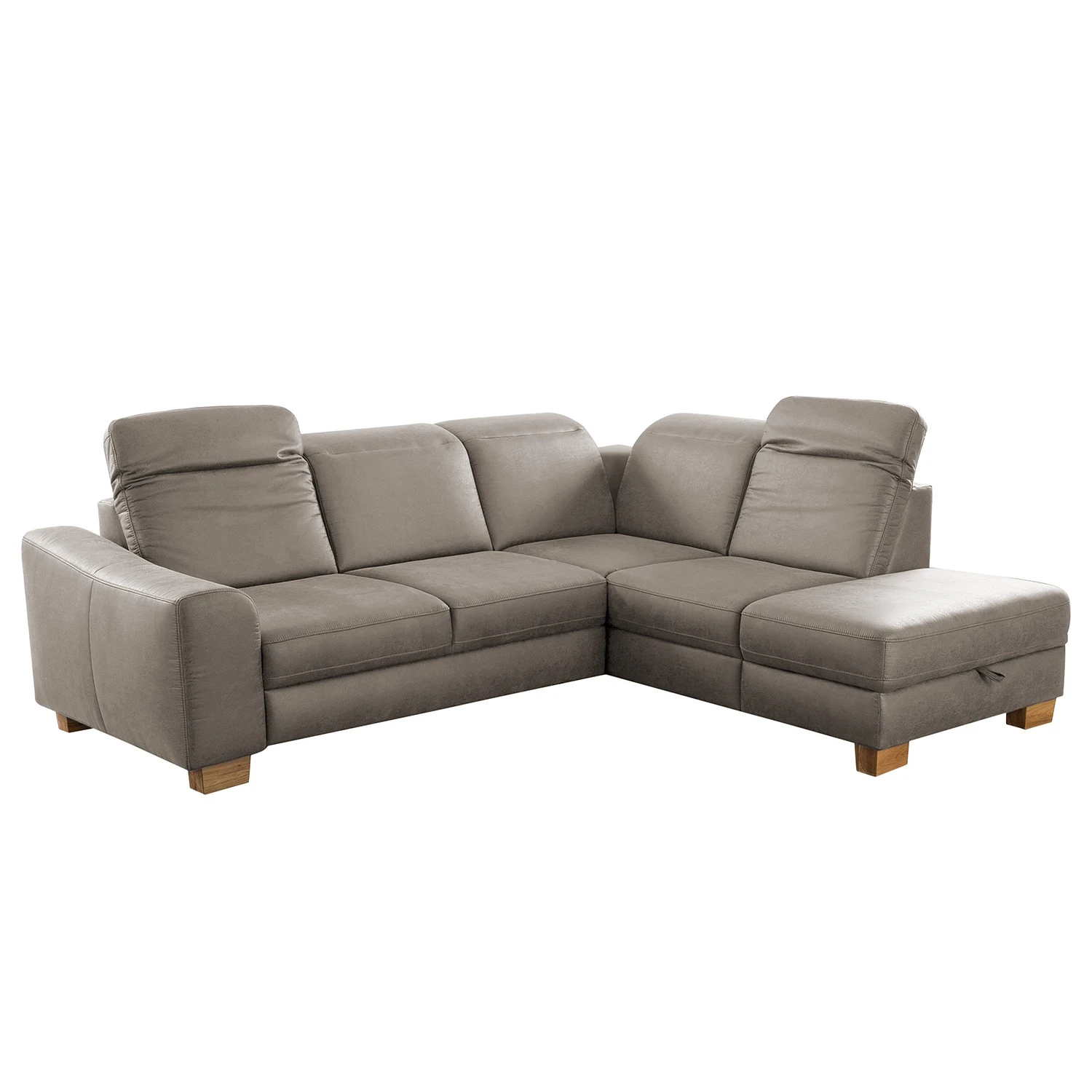 Fredriks Ecksofa Kikuu - Microfaser - Microfaser Taeko: Grau - Ottomane davorstehend rechts - Mit Schlaffunktion 3 Fredriks Ecksofa Kikuu - Microfaser - Microfaser Taeko: Grau - Ottomane davorstehend rechts - Mit Schlaffunktion – Bild 3