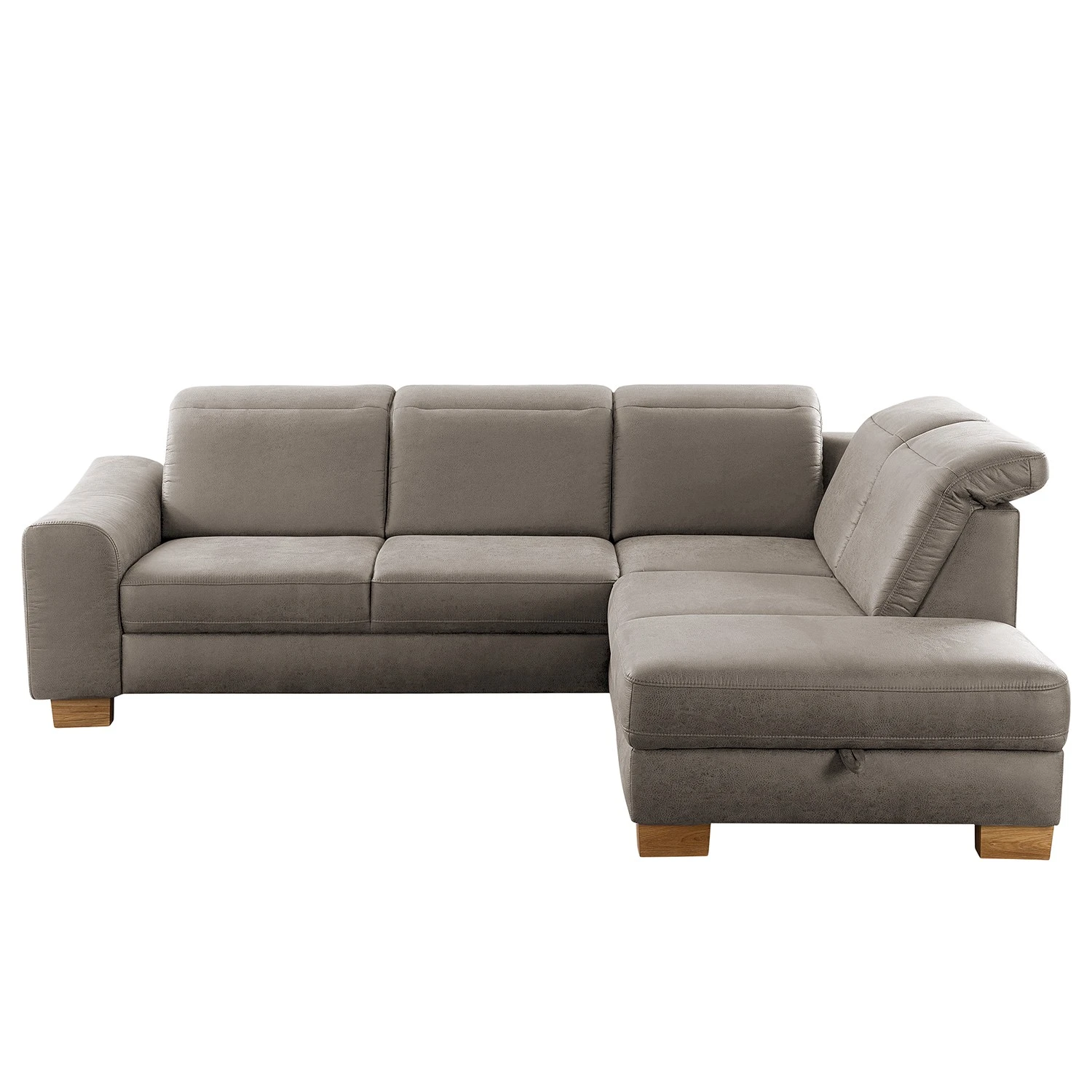 Fredriks Ecksofa Kikuu - Microfaser - Microfaser Taeko: Grau - Ottomane davorstehend rechts - Mit Schlaffunktion 6 Fredriks Ecksofa Kikuu - Microfaser - Microfaser Taeko: Grau - Ottomane davorstehend rechts - Mit Schlaffunktion – Bild 6