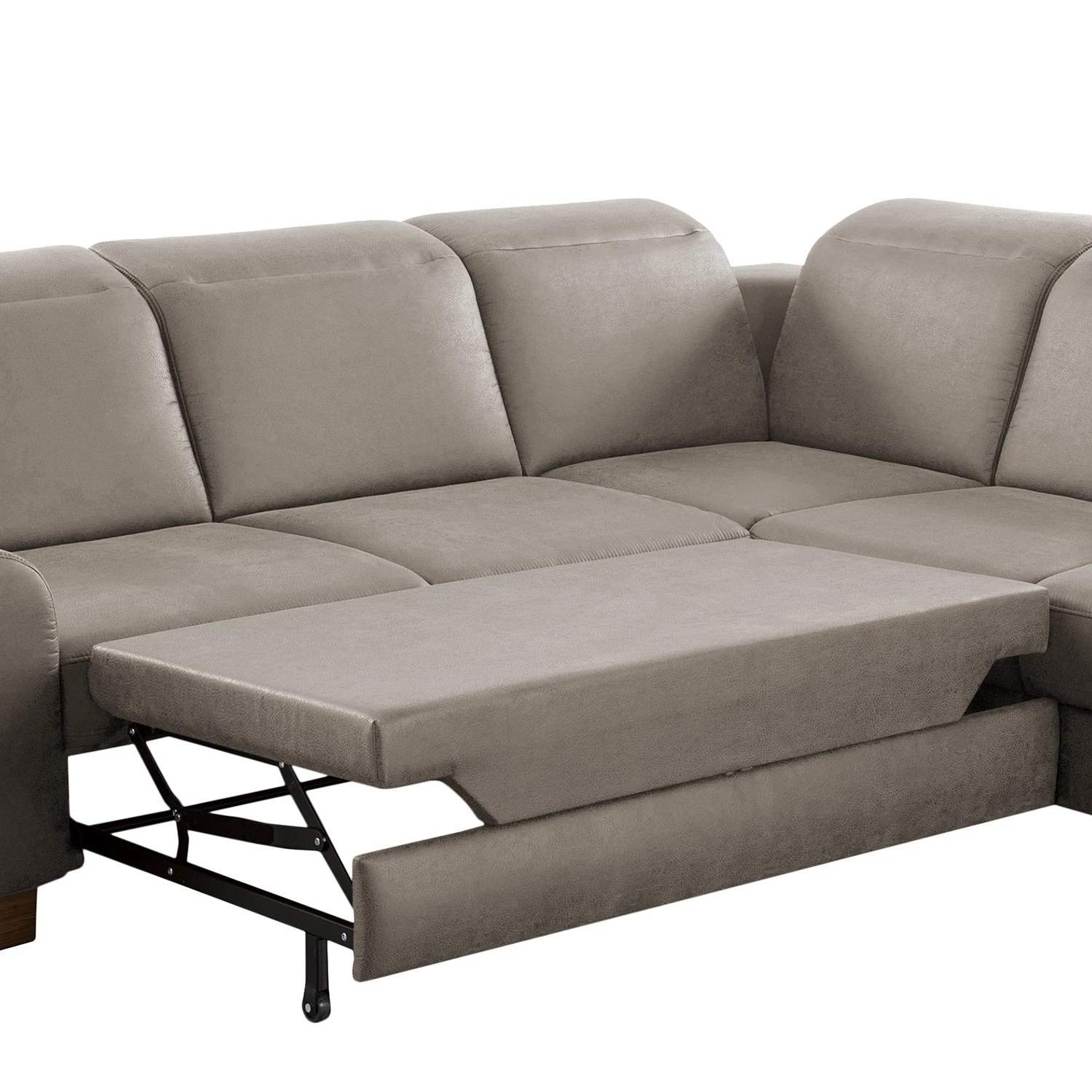 Fredriks Ecksofa Kikuu - Microfaser - Microfaser Taeko: Grau - Ottomane davorstehend rechts - Mit Schlaffunktion 10 Fredriks Ecksofa Kikuu - Microfaser - Microfaser Taeko: Grau - Ottomane davorstehend rechts - Mit Schlaffunktion – Bild 10