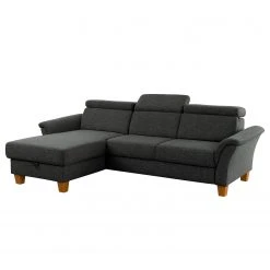 Fredriks Ecksofa Estufa - Flachgewebe - Flachgewebe Amra: Anthrazit - Longchair davorstehend links - Mit Schlaffunktion -Wohnzimmermöbel boutique en ligne 1000314669 211221 13054501220 DETAILS P000000001000314669