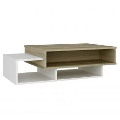 Loftscape Couchtisch Tarup - Weiß / Eiche Sonoma Dekor