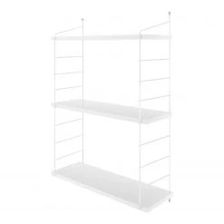 Loftscape Wandregal Assesse - Metall - Weiß / Hochglanz Weiß - Höhe: 85 cm