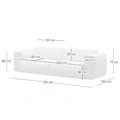 Studio Copenhagen 3-Sitzer Sofa HUDSON - Microfaser Teda: Braun -Wohnzimmermöbel boutique en ligne 1000316142 220909 500 SKETCH DETAILS P000000001000316142 sketch