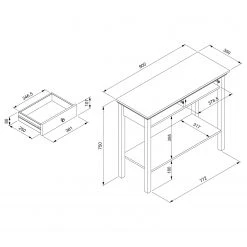 Norrwood Konsolentisch Woodland - Anthrazit -Wohnzimmermöbel boutique en ligne 1000316613 211221 114545000568 SKETCH DETAILS P000000001000316613 sketch