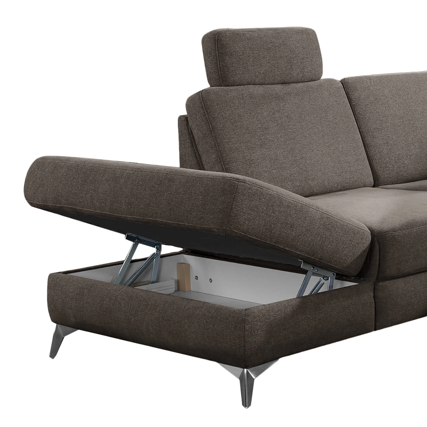 Loftscape Ecksofa Dearborn - Chenille Alix: Espresso - Ottomane davorstehend links - Mit Schlaffunktion 7 Loftscape Ecksofa Dearborn - Chenille Alix: Espresso - Ottomane davorstehend links - Mit Schlaffunktion – Bild 7