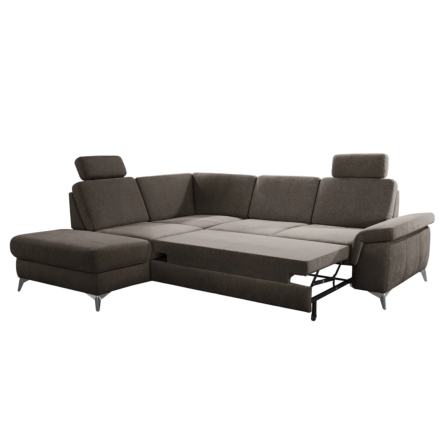 Loftscape Ecksofa Dearborn - Chenille Alix: Espresso - Ottomane davorstehend links - Mit Schlaffunktion 4 Loftscape Ecksofa Dearborn - Chenille Alix: Espresso - Ottomane davorstehend links - Mit Schlaffunktion – Bild 4