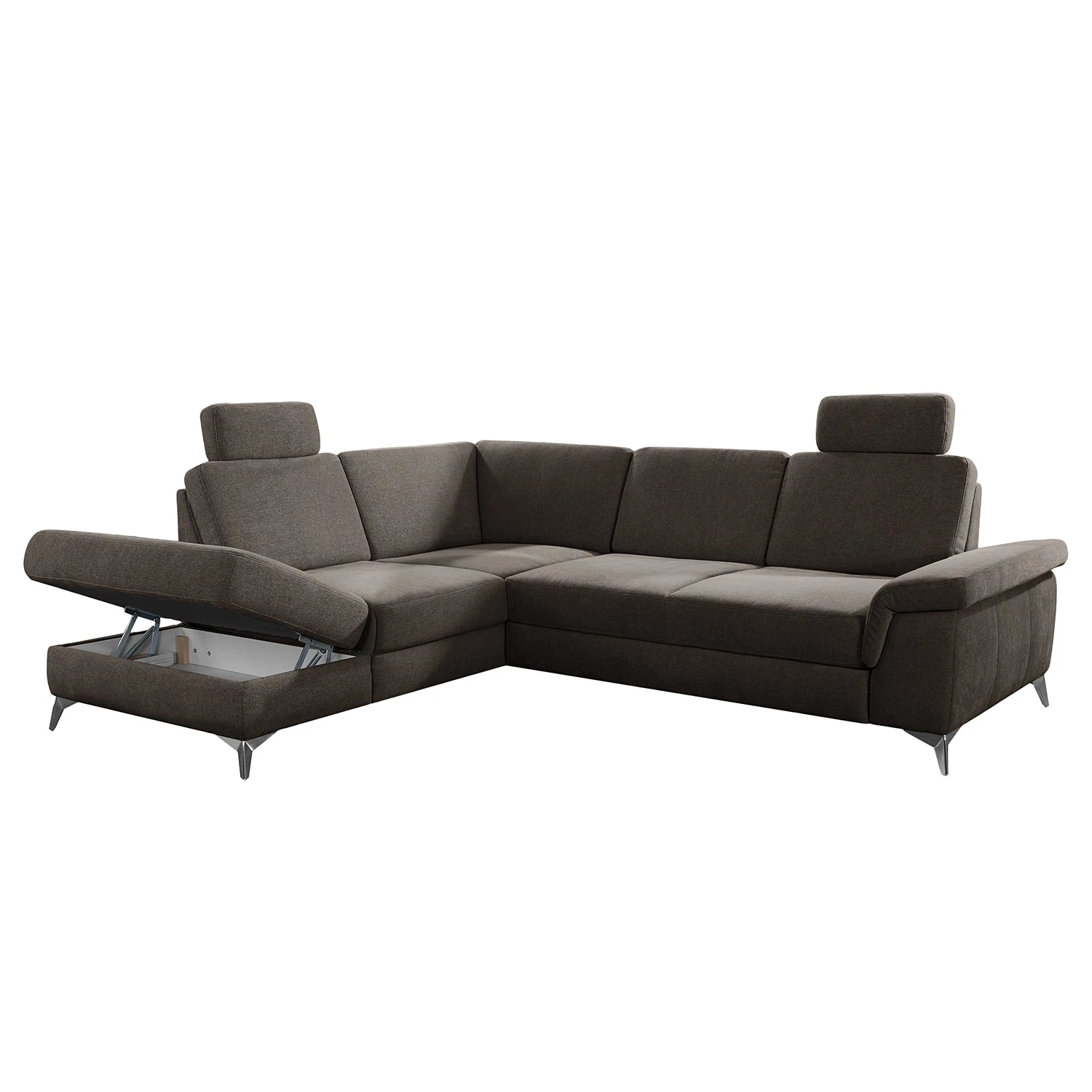 Loftscape Ecksofa Dearborn - Chenille Alix: Espresso - Ottomane davorstehend links - Mit Schlaffunktion 5 Loftscape Ecksofa Dearborn - Chenille Alix: Espresso - Ottomane davorstehend links - Mit Schlaffunktion – Bild 5