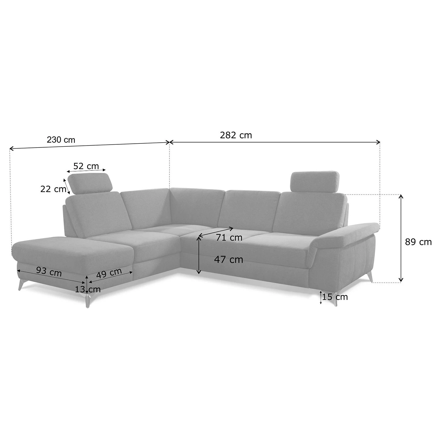 Loftscape Ecksofa Dearborn - Chenille Alix: Espresso - Ottomane davorstehend links - Mit Schlaffunktion 15 Loftscape Ecksofa Dearborn - Chenille Alix: Espresso - Ottomane davorstehend links - Mit Schlaffunktion – Bild 15