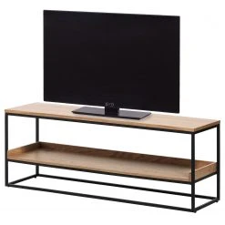 Red Living TV-Rack Ratho - Echtholzfurnier / Metall - Eiche