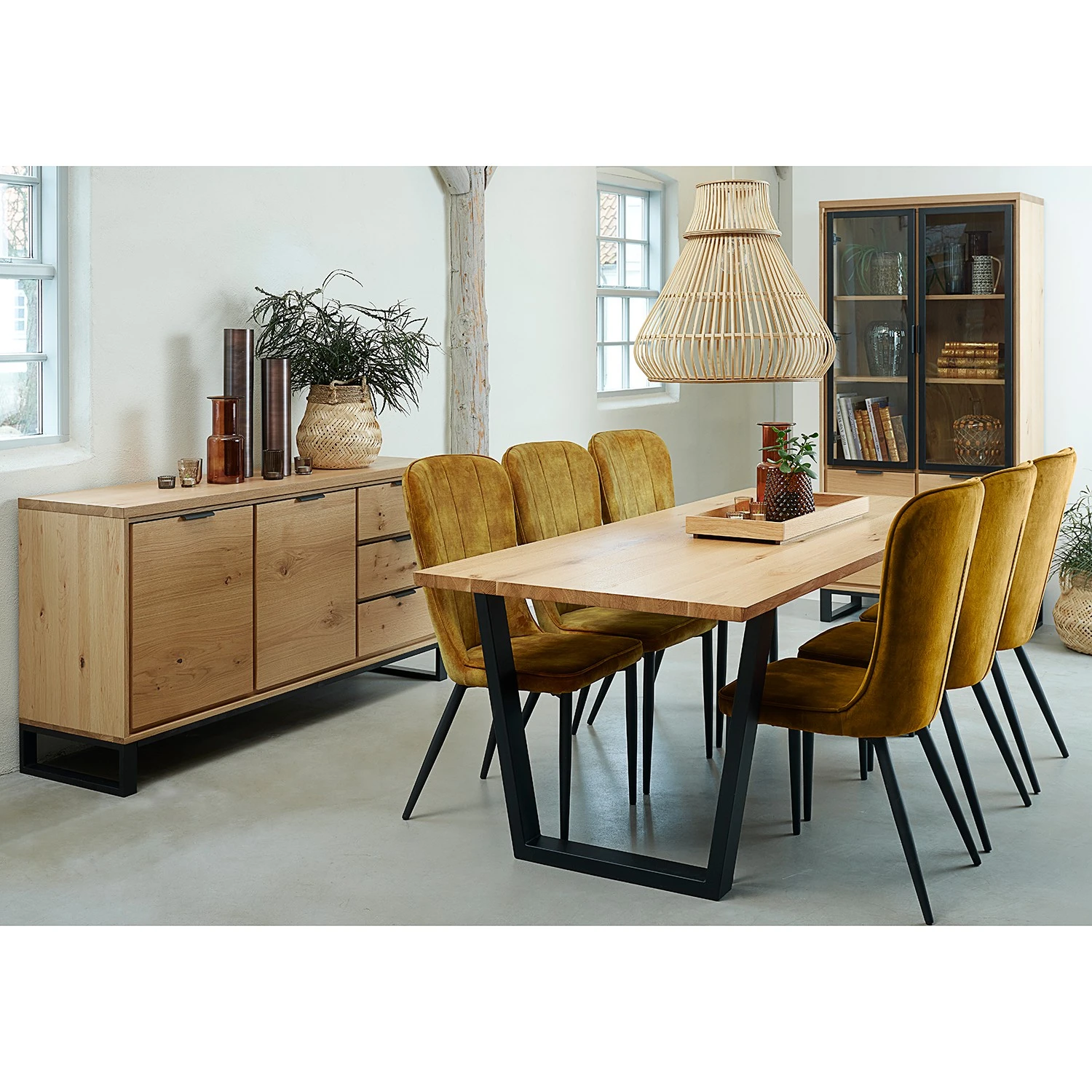 Loftscape Sideboard Limoges - Echtholzfurnier / Metall - Eiche / Schwarz 3 Loftscape Sideboard Limoges - Echtholzfurnier / Metall - Eiche / Schwarz – Bild 3