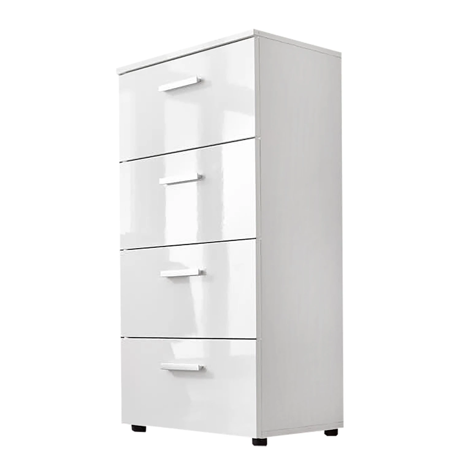 Loftscape Kommode Merwe I - Hochglanz Weiß / Matt Weiß 1 Loftscape Kommode Merwe I - Hochglanz Weiß / Matt Weiß