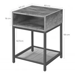 Red Living Beistelltisch Bettyhill III - Metall - Braun / Schwarz -Wohnzimmermöbel boutique en ligne 1000329430 220203 16155900500 SKETCH DETAILS P000000001000329430 sketch