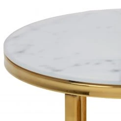 Fredriks Beistelltisch Katori II (2er-Set) - Glas / Metall - Marmor Weiß Dekor / Gold -Wohnzimmermöbel boutique en ligne 1000330559 220208 14494600040 DETAILS P000000001000330559