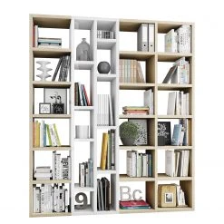 Loftscape Regal Emporior XIX - Eiche Sonoma Dekor / Hochglanz Weiß