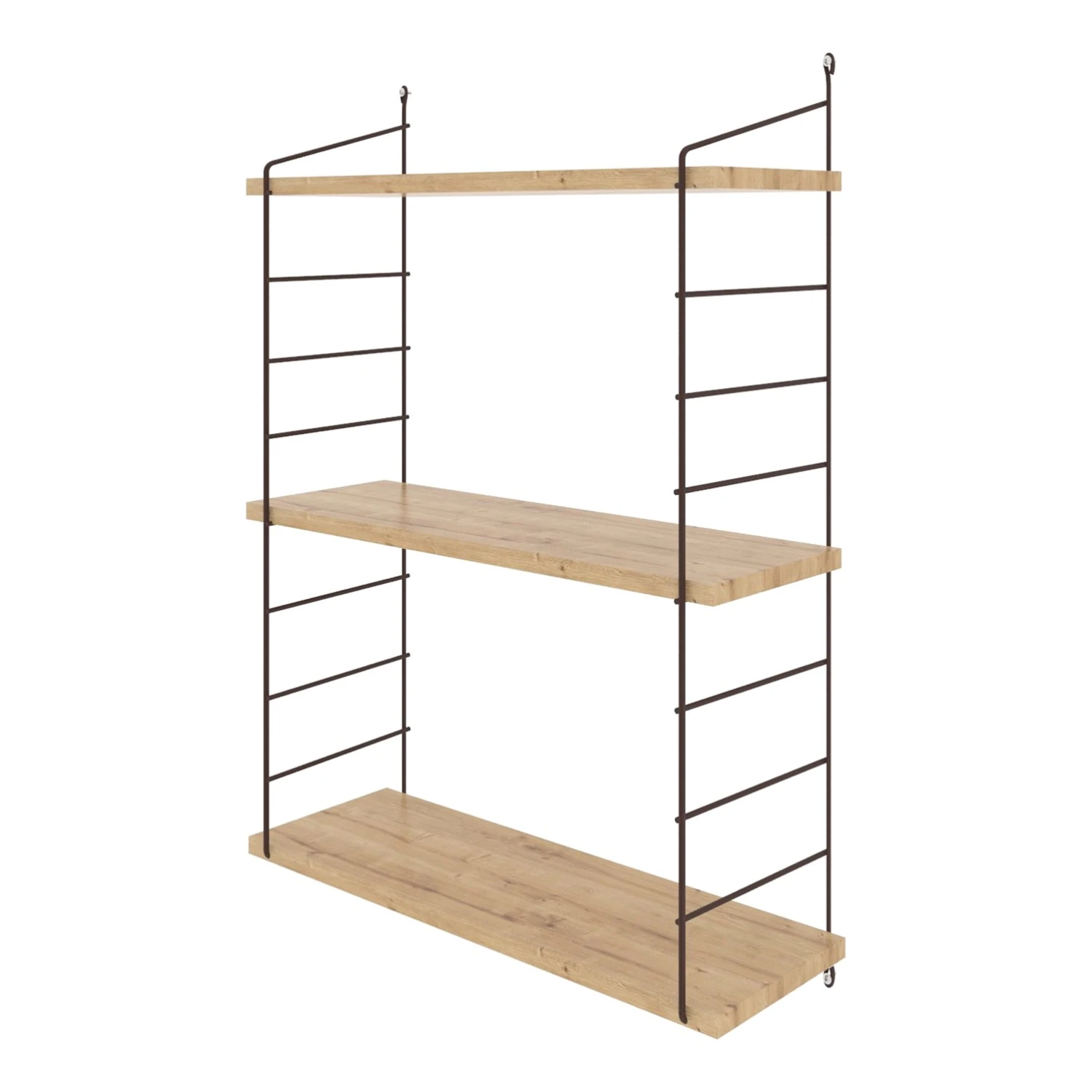 Red Living Wandregal Pico - Metall - Eiche Dekor / Braun 1 Red Living Wandregal Pico - Metall - Eiche Dekor / Braun