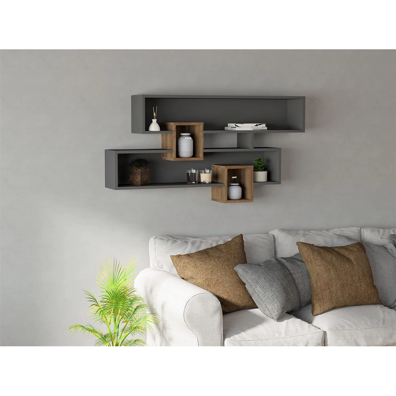 Loftscape Wandregal Kobra - Anthrazit 2 Loftscape Wandregal Kobra - Anthrazit – Bild 2