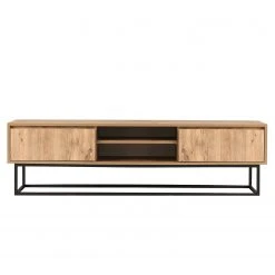 Red Living TV-Lowboard Boddington II - Kiefer Dekor / Schwarz -Wohnzimmermöbel boutique en ligne 1000333645 220302 031 DETAILS P000000001000333645