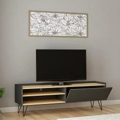 Loftscape TV-Lowboard Venice - Anthrazit / Eiche Dekor 10 Loftscape TV-Lowboard Venice - Anthrazit / Eiche Dekor -Wohnzimmermöbel boutique en ligne 1000333654 220302 022 MOOD DETAILS P000000001000333654 mood