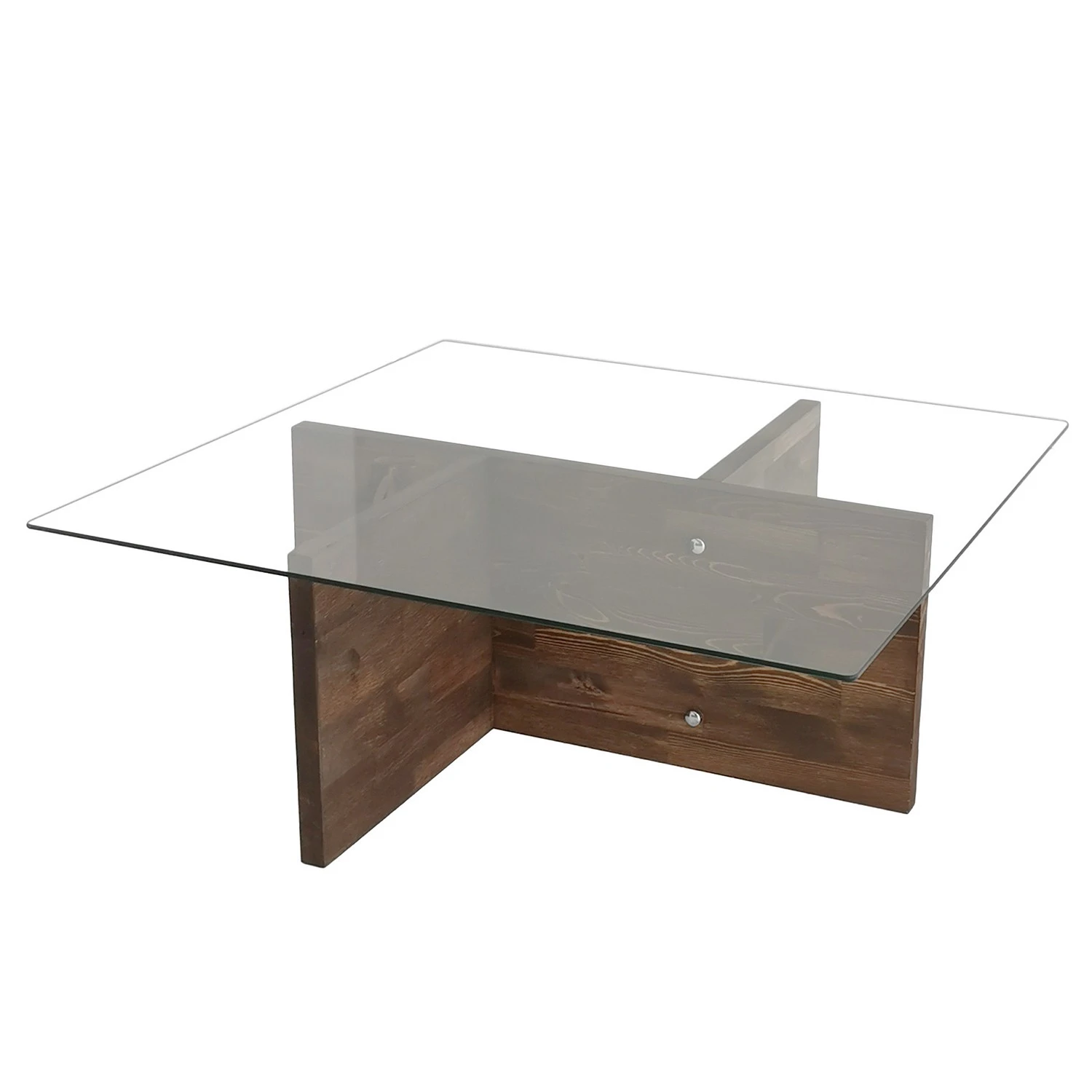 Loftscape Couchtisch Gran Rey - Glas / Walnuss massiv - Walnuss 1 Loftscape Couchtisch Gran Rey - Glas / Walnuss massiv - Walnuss