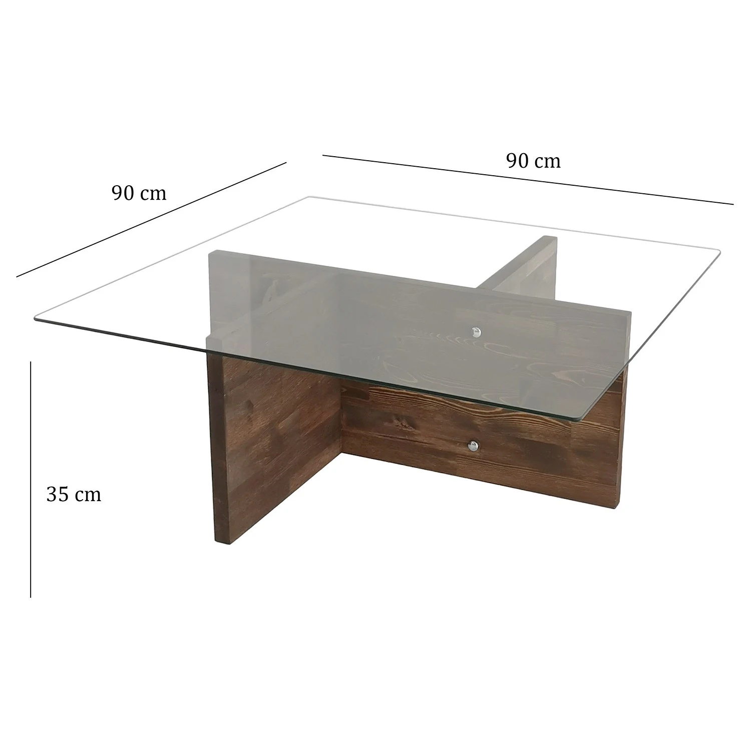 Loftscape Couchtisch Gran Rey - Glas / Walnuss massiv - Walnuss 9 Loftscape Couchtisch Gran Rey - Glas / Walnuss massiv - Walnuss – Bild 9