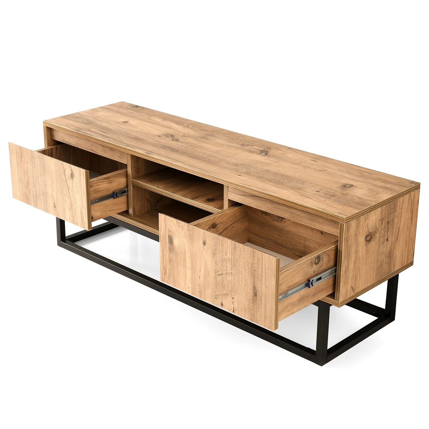Red Living TV-Lowboard Boddington I - Kiefer Dekor / Schwarz 4 Red Living TV-Lowboard Boddington I - Kiefer Dekor / Schwarz – Bild 4