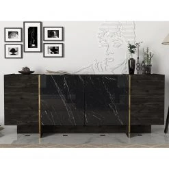 Loftscape Sideboard Vidal - Marmor Schwarz Dekor / Gold 10 Loftscape Sideboard Vidal - Marmor Schwarz Dekor / Gold -Wohnzimmermöbel boutique en ligne 1000333728 220302 021 MOOD DETAILS P000000001000333728 mood
