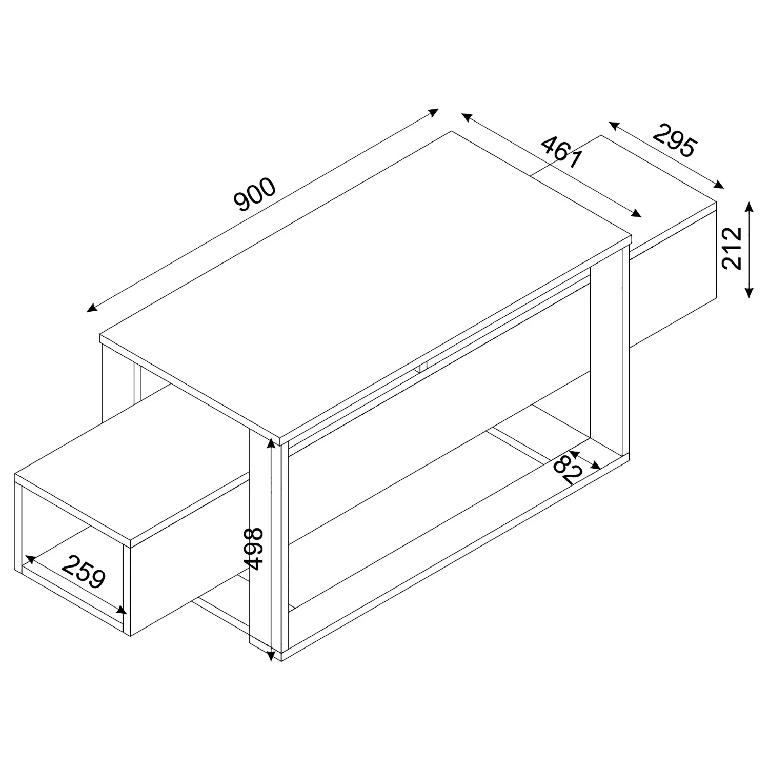 Loftscape TV-Lowboard Board Luca - Marmor Schwarz Dekor / Gold 7 Loftscape TV-Lowboard Board Luca - Marmor Schwarz Dekor / Gold – Bild 7