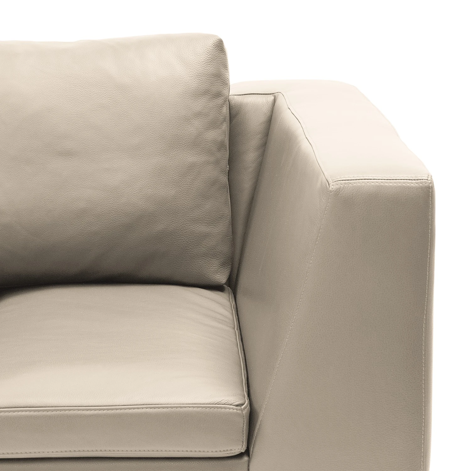 Studio Copenhagen Ecksofa Madison I - Echtleder Neka: Hellgrau - Breite: 319 cm - Ottomane davorstehend links 4 Studio Copenhagen Ecksofa Madison I - Echtleder Neka: Hellgrau - Breite: 319 cm - Ottomane davorstehend links – Bild 4