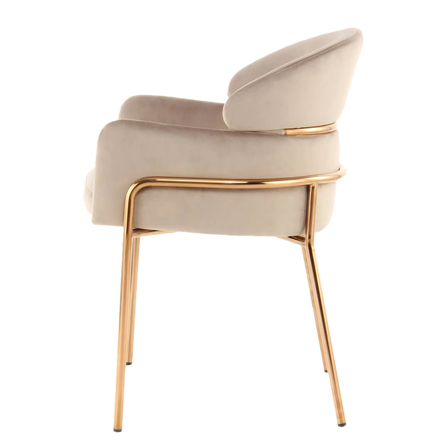INSTYLE by Kayoom Armlehnenstuhl Elva - Taupe / Gold 6 INSTYLE by Kayoom Armlehnenstuhl Elva - Taupe / Gold – Bild 6