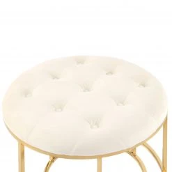 INSTYLE by Kayoom Polsterhocker Myla (2er-Set) - Weiß / Gold -Wohnzimmermöbel boutique en ligne 1000335715 220223 033 DETAILS P000000001000335715