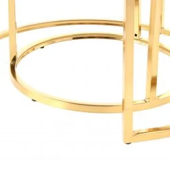 INSTYLE by Kayoom Polsterhocker Myla (2er-Set) - Weiß / Gold -Wohnzimmermöbel boutique en ligne 1000335715 220223 034 DETAILS P000000001000335715