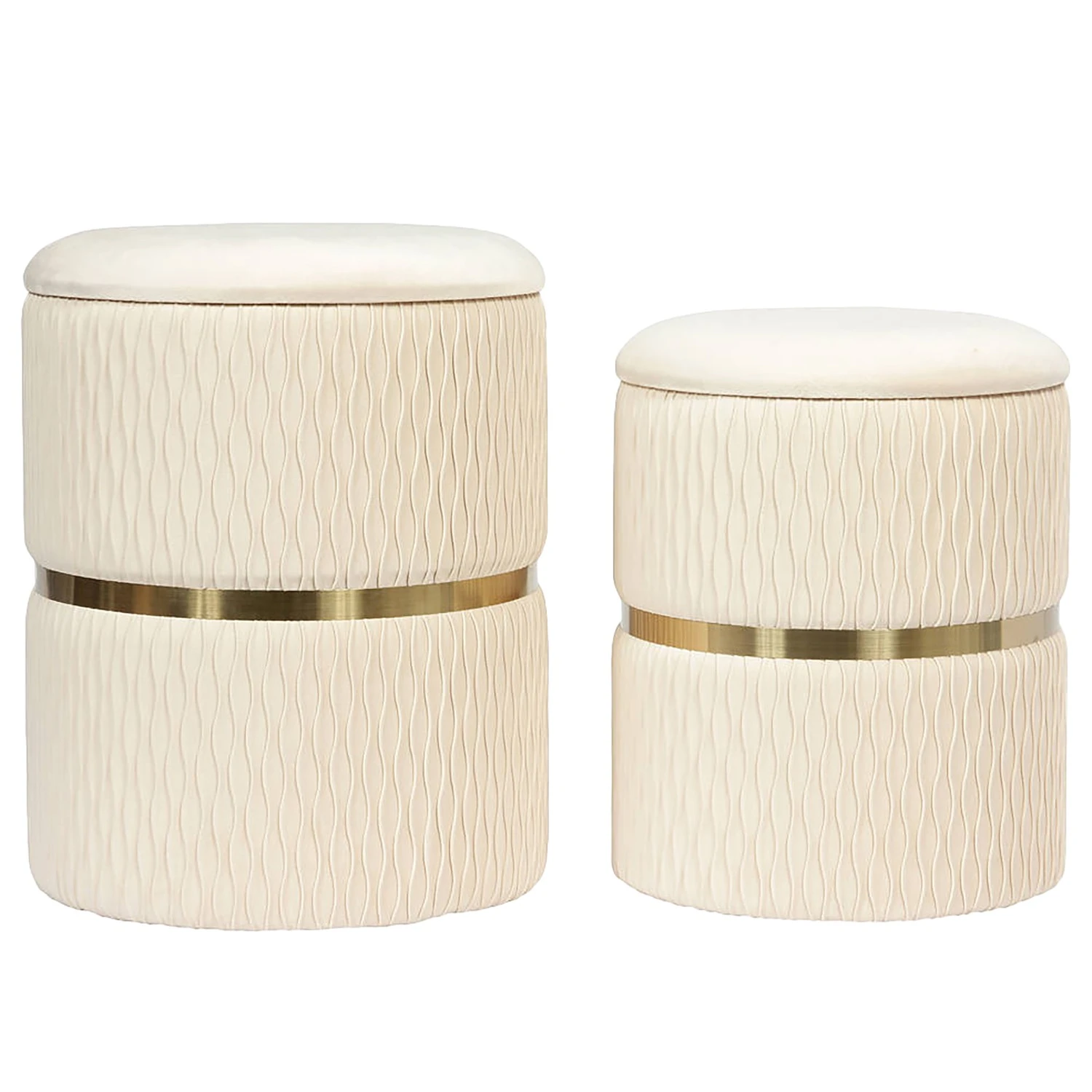 INSTYLE by Kayoom Polsterhocker Milas (2er-Set) - Creme 1 INSTYLE by Kayoom Polsterhocker Milas (2er-Set) - Creme