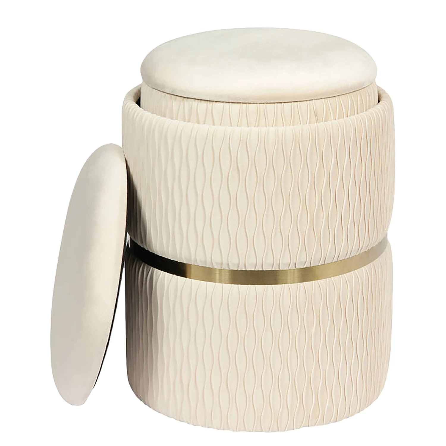 INSTYLE by Kayoom Polsterhocker Milas (2er-Set) - Creme 4 INSTYLE by Kayoom Polsterhocker Milas (2er-Set) - Creme – Bild 4