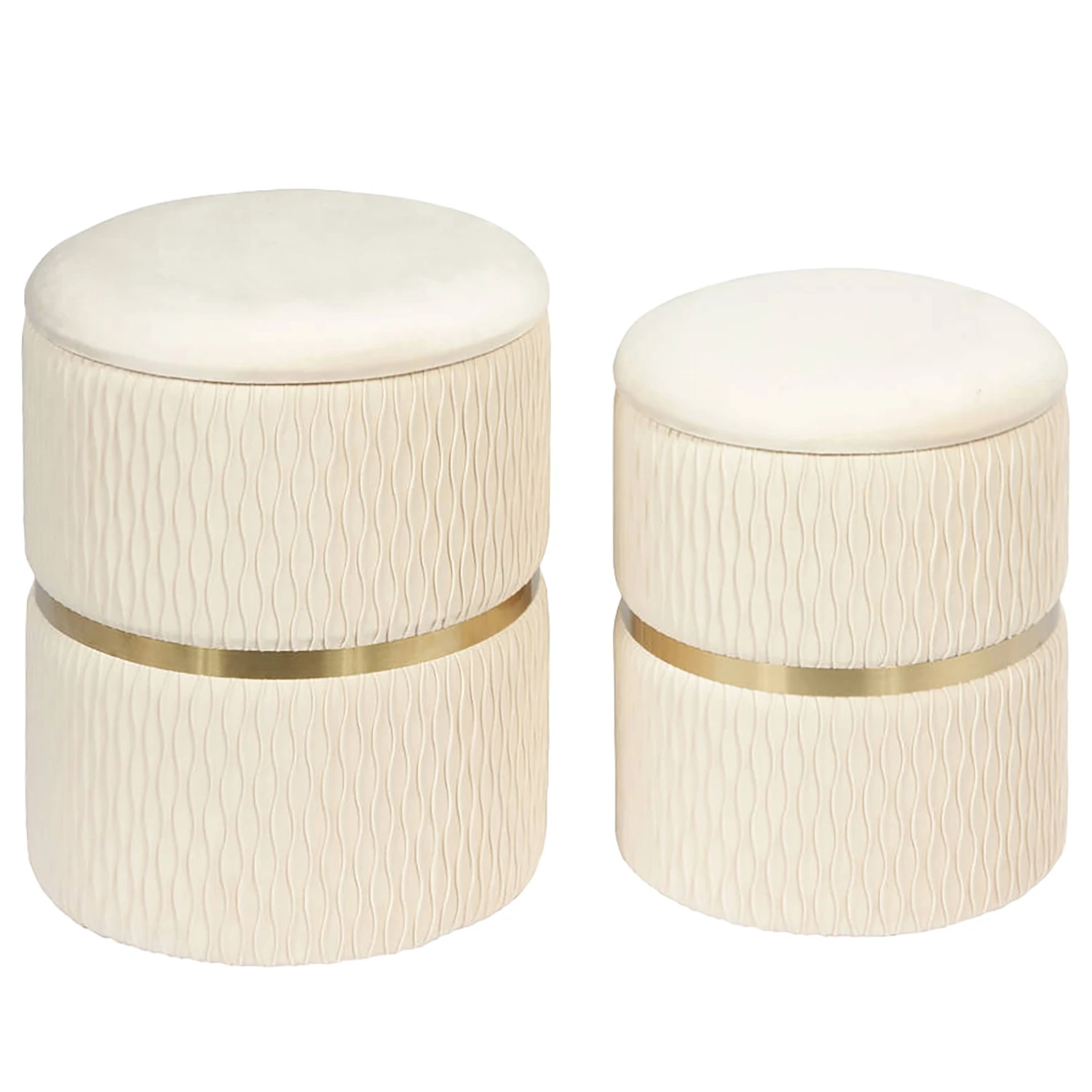 INSTYLE by Kayoom Polsterhocker Milas (2er-Set) - Creme 5 INSTYLE by Kayoom Polsterhocker Milas (2er-Set) - Creme – Bild 5