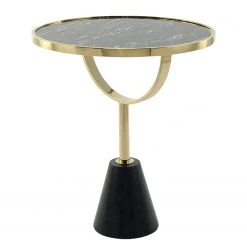 INSTYLE by Kayoom Beistelltisch Rocio 100 - Marmor Schwarz