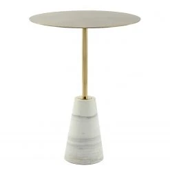 INSTYLE by Kayoom Beistelltisch Rocio 300 - Marmor Weiß