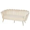 Norrwood Sofa Ralemo (3-Sitzer) - Samt - Creme