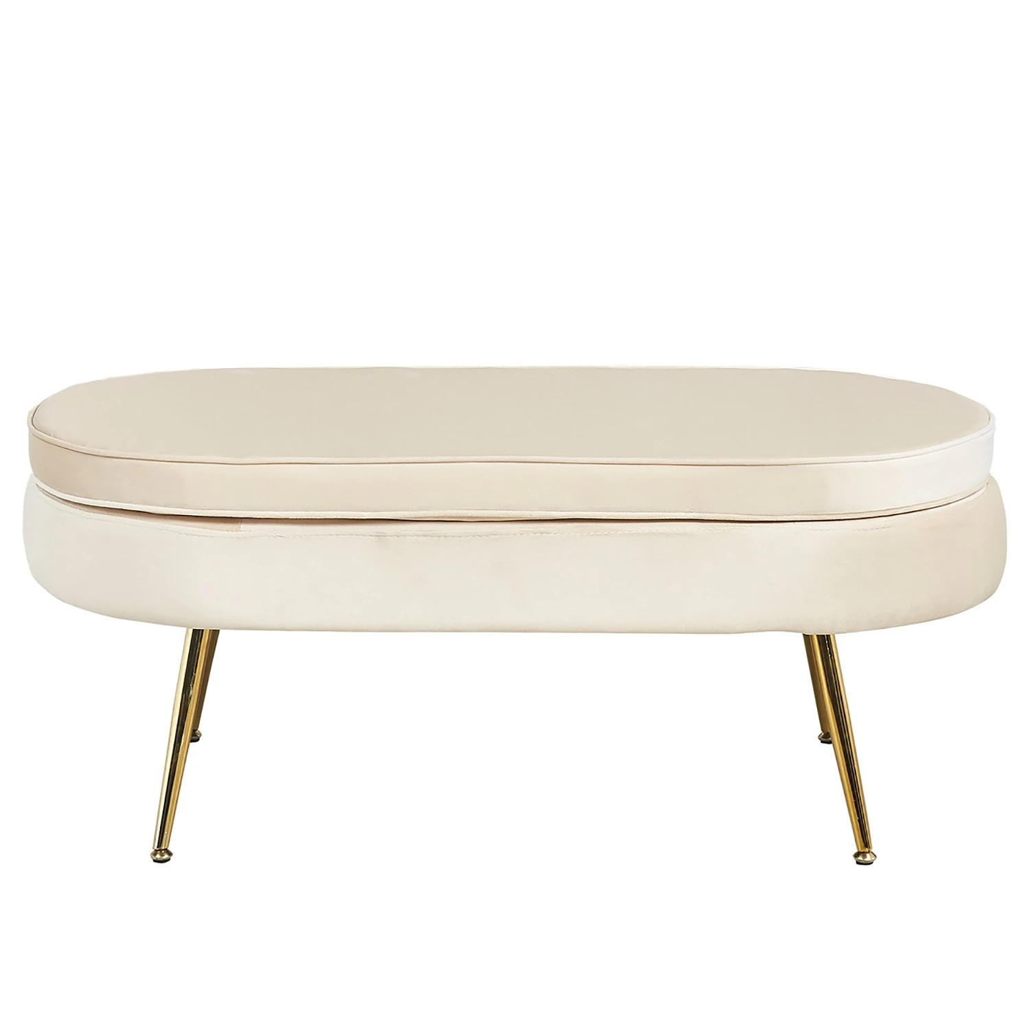 Norrwood Polsterhocker Ralemo - Samt - Creme 3 Norrwood Polsterhocker Ralemo - Samt - Creme – Bild 3