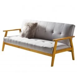 Norrwood Schlafsofa Boss I - Webstoff - Lichtgrau - Mit Schlaffunktion