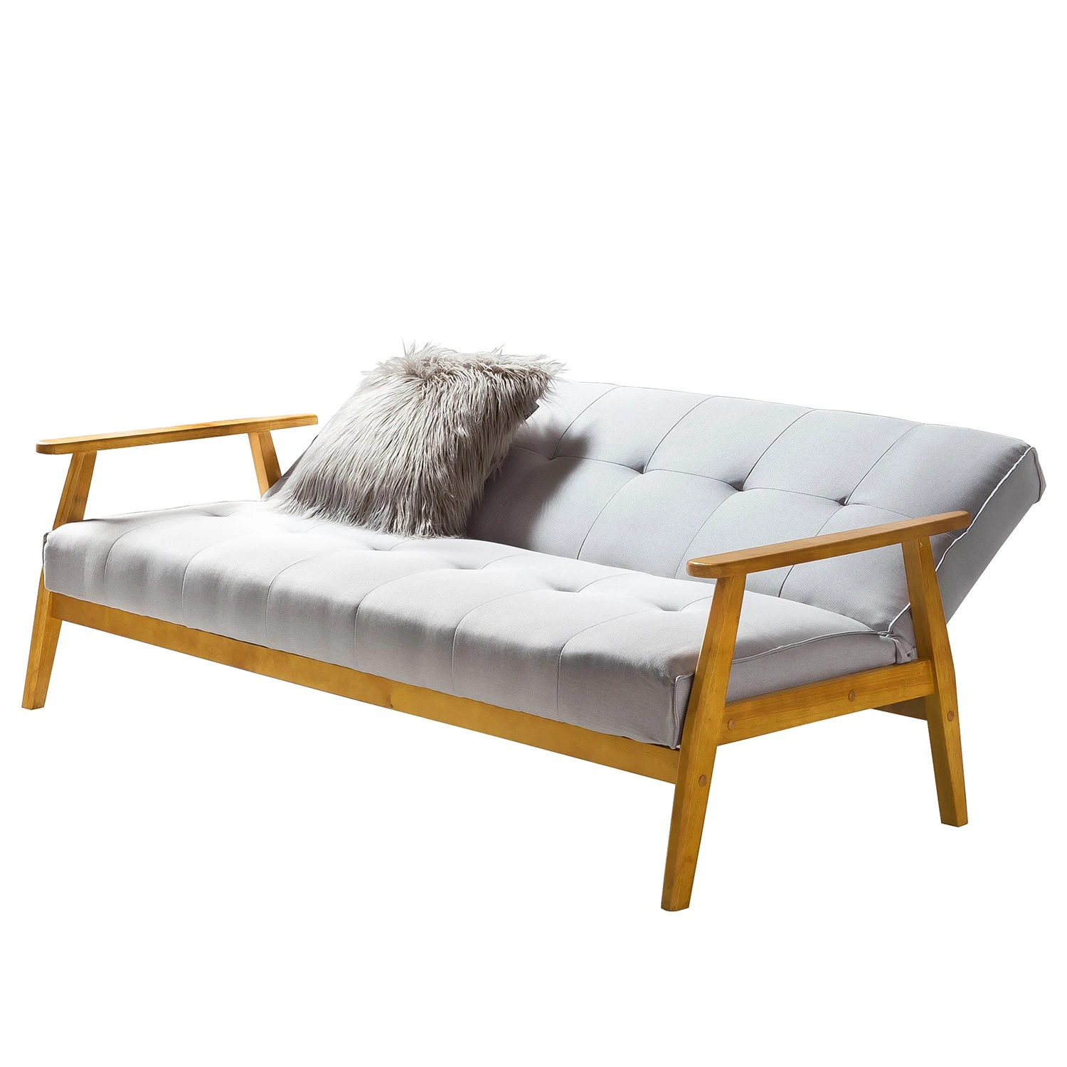 Norrwood Schlafsofa Boss I - Webstoff - Lichtgrau - Mit Schlaffunktion 6 Norrwood Schlafsofa Boss I - Webstoff - Lichtgrau - Mit Schlaffunktion – Bild 6