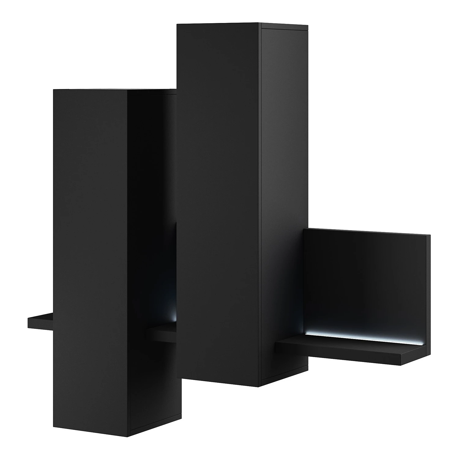 Loftscape Wohnwand Littor (3-teilig) - inkl. Beleuchtung - Schwarz 6 Loftscape Wohnwand Littor (3-teilig) - inkl. Beleuchtung - Schwarz – Bild 6