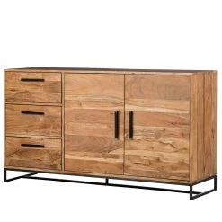 Ars manufacti Sideboard Woodson II - Akazie massiv / Metall - Akazie Hellbraun