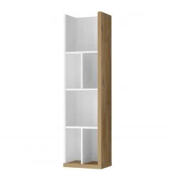 Loftscape Wandregal Lahntal - Weiß / Risseiche Dekor