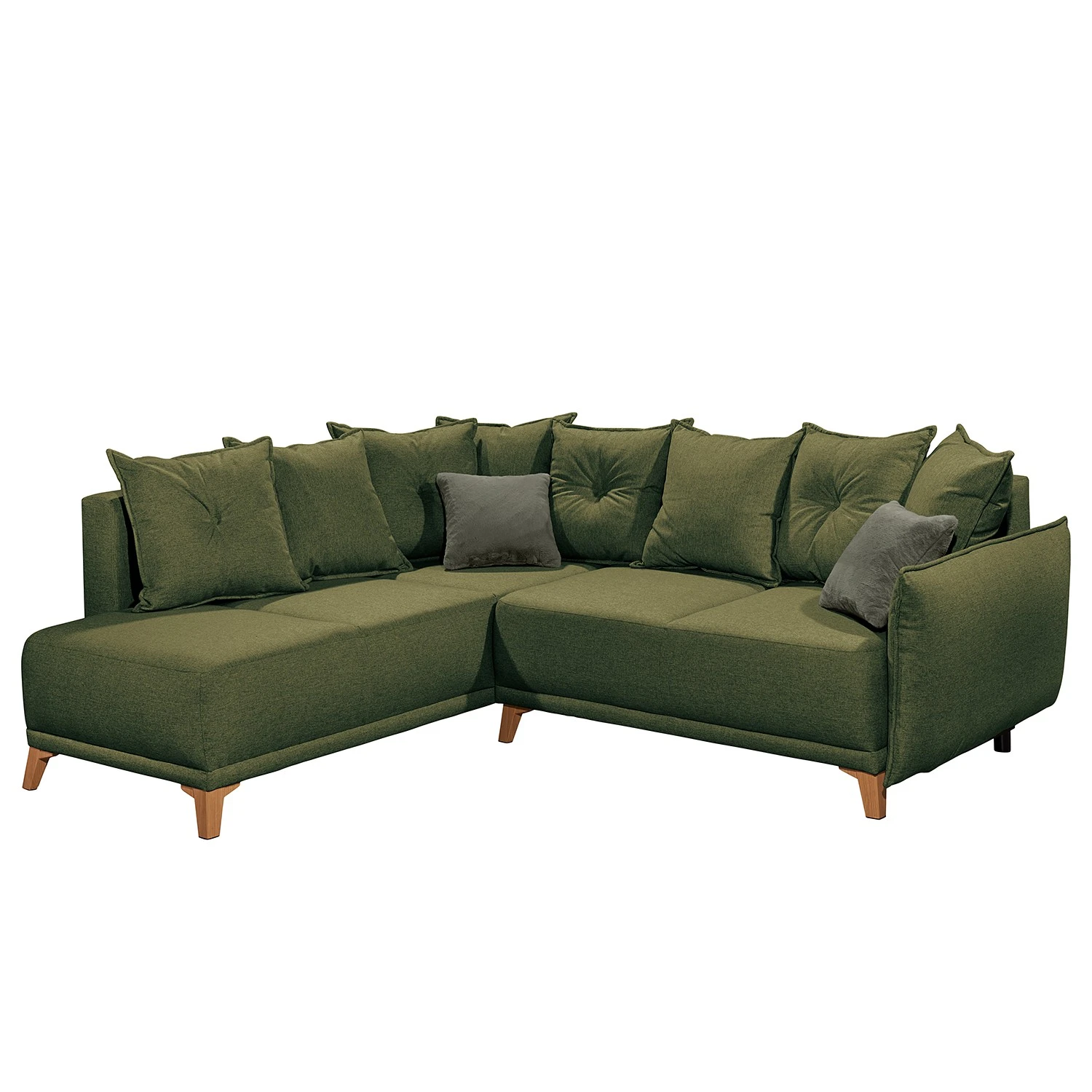 Mørteens Ecksofa Rutherford II - Webstoff Denga / Microfaser Laci: Antikgrün / Grün - Ottomane beidseitig montierbar 1 Mørteens Ecksofa Rutherford II - Webstoff Denga / Microfaser Laci: Antikgrün / Grün - Ottomane beidseitig montierbar