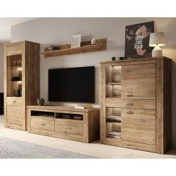 Loftscape Wohnwand Kilcar (4-teilig) - Eiche Dekor