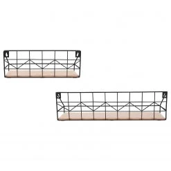 Loftscape Wandregal Fluffy (2er-Set) - Metall - Schwarz / Eiche Dekor -Wohnzimmermöbel boutique en ligne 1000341918 220323 050 DETAILS P000000001000341918