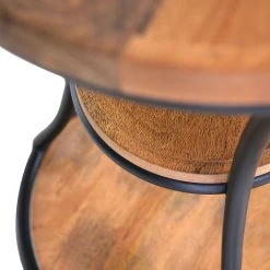 Red Living Beistelltisch Ugo I - Mango massiv / Metall - Mango / Schwarz -Wohnzimmermöbel boutique en ligne 1000341955 220331 044 DETAILS P000000001000341955