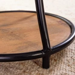 Red Living Beistelltisch Ugo I - Mango massiv / Metall - Mango / Schwarz -Wohnzimmermöbel boutique en ligne 1000341955 220331 047 DETAILS P000000001000341955